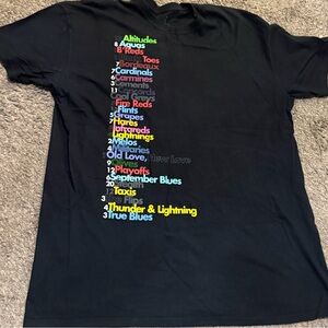 Jordan Graphic Tee with Multicolor text of shoe names